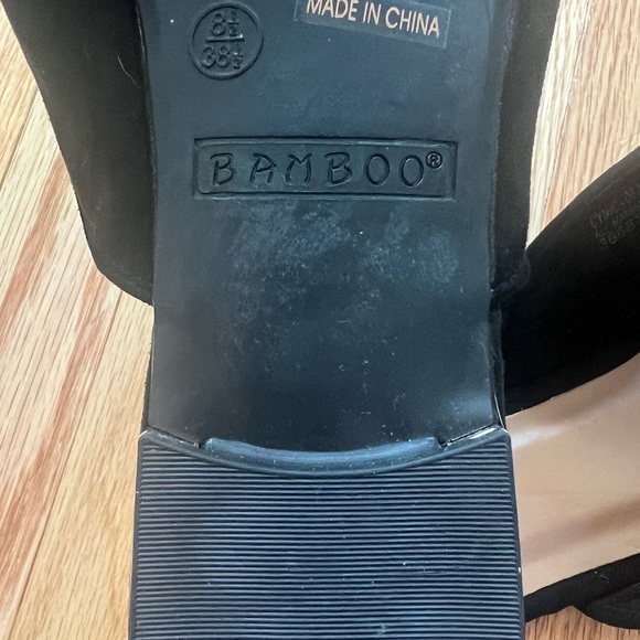 Black Suede Slip On Shoes - Picture 3 of 3